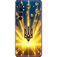 Чохол для Xiaomi Mi Note 10 Lite MixCase патріотичні Тризуб у золоті