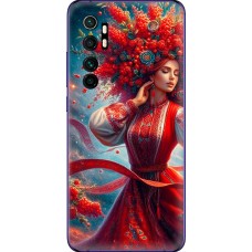Чохол для Xiaomi Mi Note 10 Lite MixCase патріотичні жінка в червоному