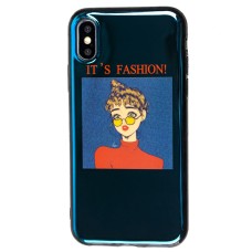 Чохол силіконовий для iPhone X/Xs перламут модниця
