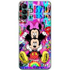 Чохол для Samsung Galaxy A04S (A047) MixCase графіті Mickey and Minnie mouse