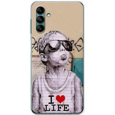 Чохол для Samsung Galaxy A04S (A047) MixCase графіті I love life