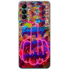 Чохол для Samsung Galaxy A04S (A047) MixCase графіті pink hand