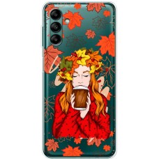 Чохол для Samsung Galaxy A04S (A047) MixCase осінь дівчина з віночком