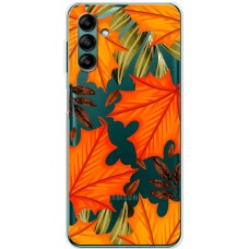 Чохол для Samsung Galaxy A04S (A047) MixCase осінь жовто-червоне листя клену