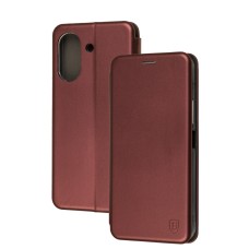 Чохол книжка Premium для Xiaomi Redmi 13C / Poco C65 бордовий