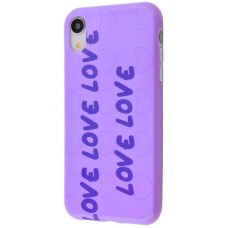 Чохол для iPhone Xr Glossy "Love" світло-фіолетовий