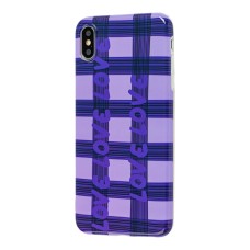 Чохол для iPhone Xs Max Violet glossy "Love" фіолетовий