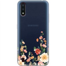 Чохол для Samsung Galaxy A01 (A015) Mixcase квіти квіточки