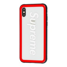 Чохол with logo для iPhone X / Xs supreme червоний