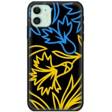 Чохол для iPhone 11 MixCase патріотичні синє-жовта лілія