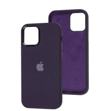Чохол для iPhone 12 / 12 Pro New silicone Metal Buttons elderberry