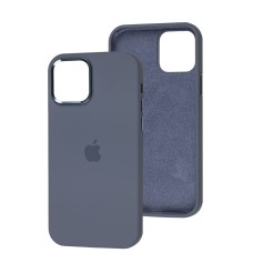 Чохол для iPhone 12 / 12 Pro New silicone Metal Buttons lavender gray