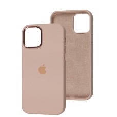 Чохол для iPhone 12 / 12 Pro New silicone Metal Buttons pink sand