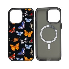 Чохол для iPhone 13 Pro Max MixCase MagSafe зграя метеликів