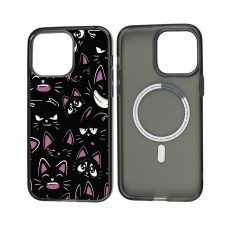 Чохол для iPhone 13 Pro Max MixCase MagSafe мультяшні коти