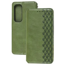 Чохол книжка для Xiaomi Mi Note 10 Lite Getman Cubic зелений