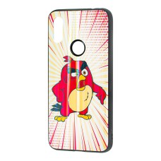 Чохол для Xiaomi Redmi 7 glass "Angry Birds" Red