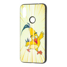 Чохол для Xiaomi Redmi 7 glass "Angry Birds" Chuck