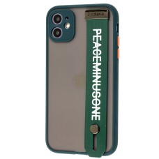 Чохол для iPhone 11 WristBand peace зелений