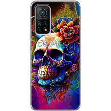 Чохол для Xiaomi Mi 10T / Mi 10T Pro MixCase асорті череп у квітах