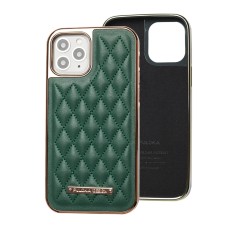 Чохол для iPhone 12 / 12 Pro Puloka leather case зелений