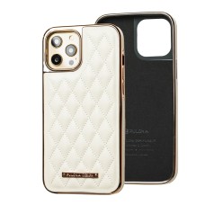 Чохол для iPhone 12 / 12 Pro Puloka leather case білий