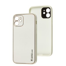 Чохол для iPhone 12 Leather Xshield white