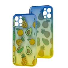 Чохол для iPhone 12 Pro Wave Sweet blue/ yellow / avocado