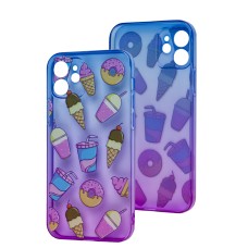 Чохол для iPhone 12 Wave Sweet blue / purple / soda