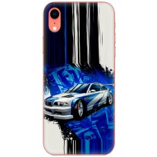 Чохол для iPhone Xr MixCase авто бмв на синьому