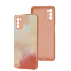 Чохол для Samsung Galaxy A03s (A037) Marble Clouds pink sand