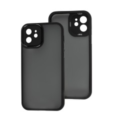 Чохол для iPhone 12 Luxury Metal Lens чорний