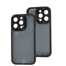 Чохол для iPhone 14 Pro Luxury Metal Lens чорний