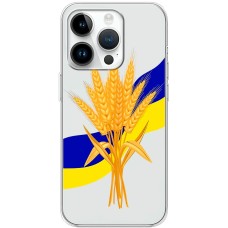 Чохол для iPhone 15 Pro MixCase патріотичні пшениця з України