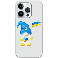 Чохол для iPhone 15 Pro MixCase патріотичні гномік з Україною