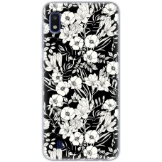 Чохол для Samsung Galaxy A10 (A105) MixCase квіти чорно-білі