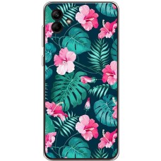Чохол для Samsung Galaxy A04e (A042) MixCase квіти тропічні
