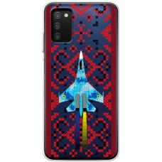 Чохол для Samsung Galaxy A03s (A037) MixCase патріотичні Винищувач України