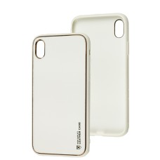 Чохол для iPhone Xr Leather Xshield white