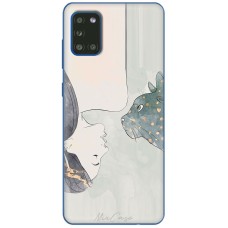 Чохол для Samsung Galaxy A31 (A315) Mixcase дівчина та кішка