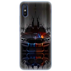 Чохол для Xiaomi Redmi 9A MixCase машини неон bmw black