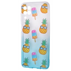Чохол для Samsung Galaxy A12 (A125) Wave Sweet white / turquoise / pineapple