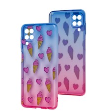 Чохол для Samsung Galaxy A12 (A125) Wave Sweet blue / pink / ice-cream