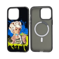 Чохол для iPhone 14 Pro MixCase MagSafe MagSafe патріотичний Українка