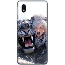 Чохол з аніме для Samsung Galaxy A01 Core (A013) Mixcase дівчина і сніговий барс