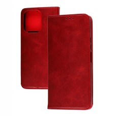 Чохол книжка для Xiaomi Redmi 13C / Poco C65 Black magnet червоний