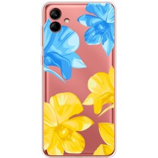 Чохол для Samsung Galaxy A04 (A045) MixCase патріотичні синьо-жовті квіти