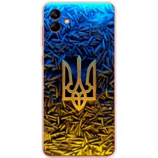 Чохол для Samsung Galaxy A04 (A045) MixCase патріотичні Тризум серед куль
