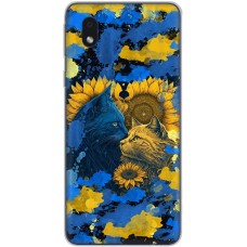 Чохол для Samsung Galaxy A01 Core (A013) MixCase патротичні cats in a sunflower