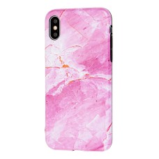 Чохол IMD для iPhone X / Xs Mramor рожевий